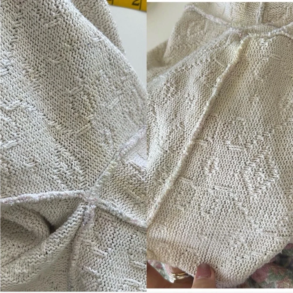 Vintage Glory US Floral Knit Sweater Shabby Chic Rose Print Pastel Pullover. - Picture 7 of 8